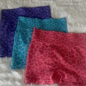 Leopard Scrunch Butt Seamless Shorts 3-Pack | Small